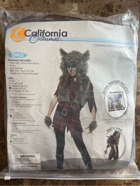 California Costumes Girls' Werewolf Costume Large 10-12. NWT. NEVER WORN.
